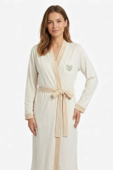 Женский банный халат из хлопка